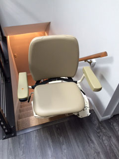 Merrett Stairlifts - Pinnacle stairlift at top of stairs