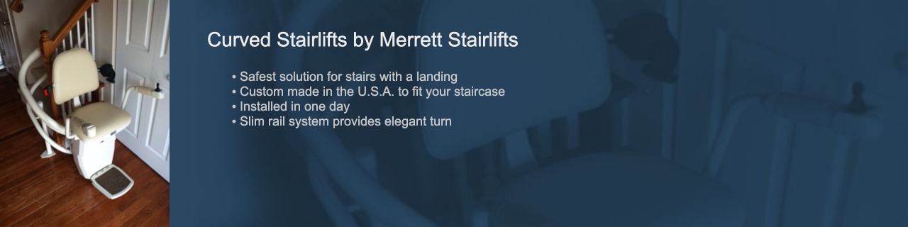 Curved stairlifts by Merrett Stairlifts in St. Louis